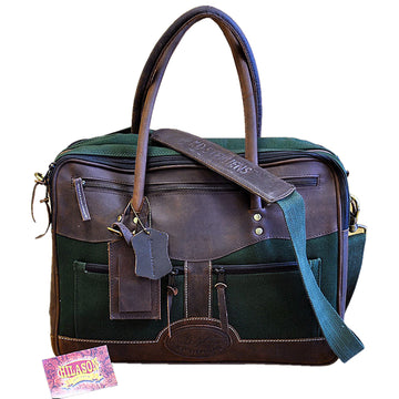 Compact Carryon Overnight Satchel Briefcase Leather Canvas